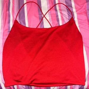 Red crop top